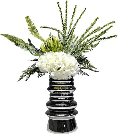 🌸 Handcrafted Faux Flower Vase 🌿 Elegant Home Decor ✨