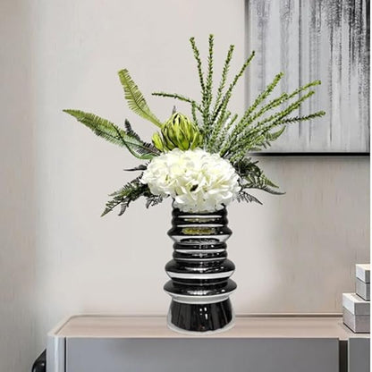 🌸 Handcrafted Faux Flower Vase 🌿 Elegant Home Decor ✨
