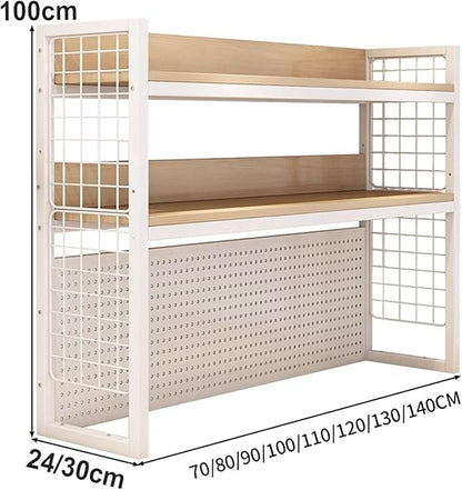 🗂️ Steel Desk & Bookshelf Organizer ✨ Tidy & Stylish Workspace