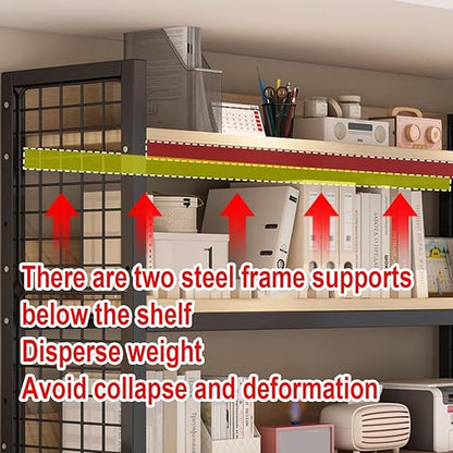🗂️ Steel Desk & Bookshelf Organizer ✨ Tidy & Stylish Workspace