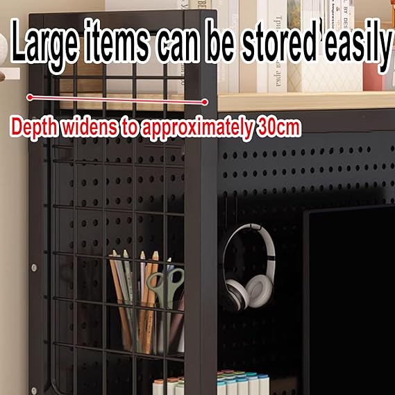 🗂️ Steel Desk & Bookshelf Organizer ✨ Tidy & Stylish Workspace