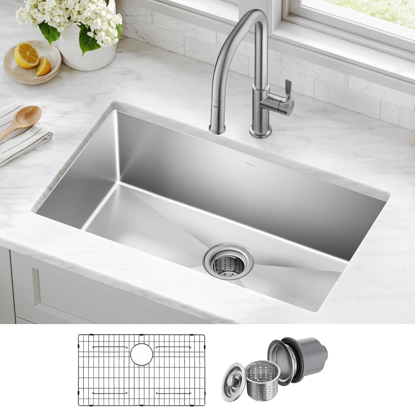 ✨ Stainless Steel Kitchen Sink 🏡 Durable & Modern