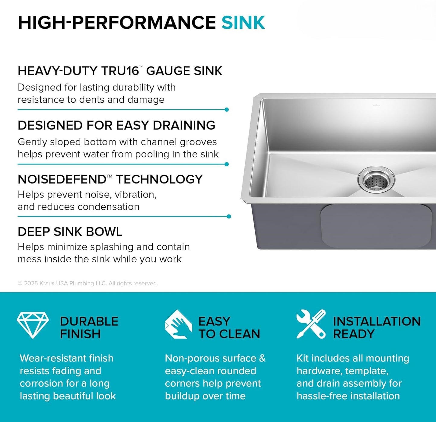 ✨ Stainless Steel Kitchen Sink 🏡 Durable & Modern